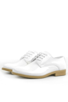Rakerplus Beyaz Rugan Bağcıklı Oxford Çocuk Klasik Ayakkabısı