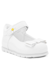 Rakerplus Beyaz Rugan Fiyonklu Papatya Detaylı Kız Bebek Babet Ayakkabı