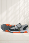 Rakerplus Hakiki Deri Gri Siyah Çocuk Sneakers Spor Ayakkabı